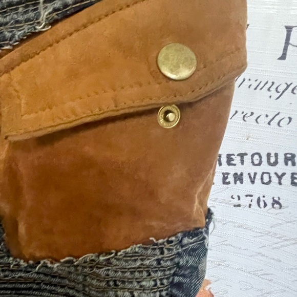 Men's Blue and Brown Skinny Jeans - Picture 3 of 4